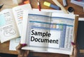 Spreadsheet Document Information Financial Startup Concept Royalty Free Stock Photo