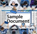 Spreadsheet Document Information Financial Startup Concept Royalty Free Stock Photo