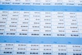 Spreadsheet table paper with pencil. Finance development, Banking Account, Statistics Investment Analytic research data.