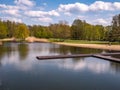 Spree lagoon in Luebben in the Spreewald Royalty Free Stock Photo