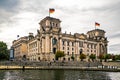 Spree river view and Reichstag parliament, Berlin, Germany
