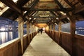 Spreuer Bridge is an old, covered wooden with ancient paintings under its roof