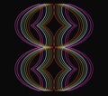 8 sprial rainbow image. colourful and stylish background image. simple design concept. artwork design