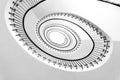 Sprial staircase forming a beautiful shell pattern Royalty Free Stock Photo