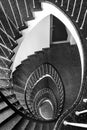 Sprial staircase forming a beautiful tulip pattern Royalty Free Stock Photo