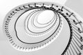 Sprial staircase in an old house forming a beautiful shell pattern Royalty Free Stock Photo