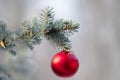 Christmas tree with of hanging ball