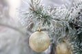 Christmas tree with of hanging balls