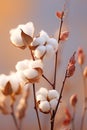 sprig of fluffy cotton