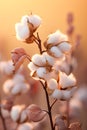 sprig of fluffy cotton