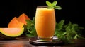 sprig juicy melon cantaloupe