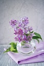 Sprig of lilac still life