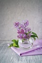 Sprig of lilac still life