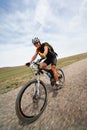 Spring adventure mountain bike competition Royalty Free Stock Photo