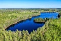 Spring aerial Swedish landscape