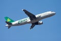 Spring Airlines Airbus A320 B-6705 passenger plane departure and take off at Hong Kong Chek Lap Kok Airport