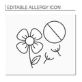 Spring allergy line icon