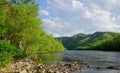 Spring along the French Broad River in Hot Springs North Carolina