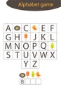 Spring alphabet game for children, make a word, preschool worksheet activity for kids, educational spelling scramble