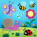 Spring animals and insect theme image 1