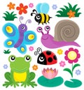 Spring animals and insect theme set 1