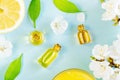 Spring aromatherapy with citrus and essential oils Royalty Free Stock Photo