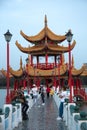 The Spring and Autumn Pavilions on Lotus Lake in Taiwan Royalty Free Stock Photo