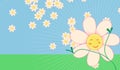 Spring awakening with daisy