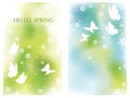 Set Of Springtime Vector Background Illustrations With Flowers, Butterflies, And Text Space. Royalty Free Stock Photo