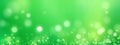 Spring background, abstract banner, green blurred bokeh lights Royalty Free Stock Photo