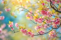 Spring background with beautiful pink cherry blossoms Royalty Free Stock Photo