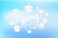 Spring background with falling petals Vector illustration