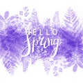 Spring background with purple leaves