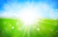 Spring background with sunshine relfex Royalty Free Stock Photo