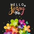 Spring background with vibrant flowers Royalty Free Stock Photo