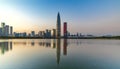 Spring bamboo tower, a landmark building in Shenzhen Bay, Shenzhen, China Royalty Free Stock Photo