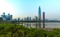 Spring bamboo tower, a landmark building in Shenzhen Bay, Shenzhen, China Royalty Free Stock Photo