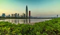 Spring bamboo tower, a landmark building in Shenzhen Bay, Shenzhen, China Royalty Free Stock Photo