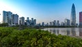 Spring bamboo tower, a landmark building in Shenzhen Bay, Shenzhen, China Royalty Free Stock Photo