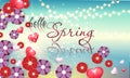 Spring  banner with beautiful flower. Can be used for template, banners, wallpaper, flyers, invitation, posters, brochure, voucher Royalty Free Stock Photo