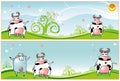 Spring banners Cows sheep