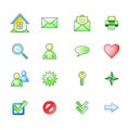 Spring basic web icons set Royalty Free Stock Photo