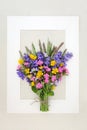 Spring Beltane Wildflower Bouquet of English Flowers Royalty Free Stock Photo