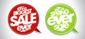 Spring biggest sale ever, end of spring ever sale, speech bubbles