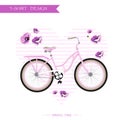 Spring bike , Flower Background