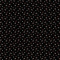 Spring bloom Simple tiny floral fabric pattern Small white apple tree, cherry tree flowers on a black background Rustical