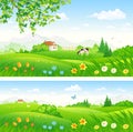 Spring blooming countryside Royalty Free Stock Photo