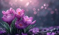 Spring Blossom: Elegant Crocus Vector with Bright Atmosphere and Versatile Layout