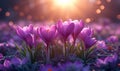 Spring Blossom: Elegant Crocus Vector with Bright Atmosphere and Versatile Layout