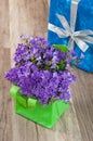 Spring bouquet and gift box